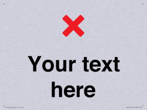 Custom plain background, red cross sign